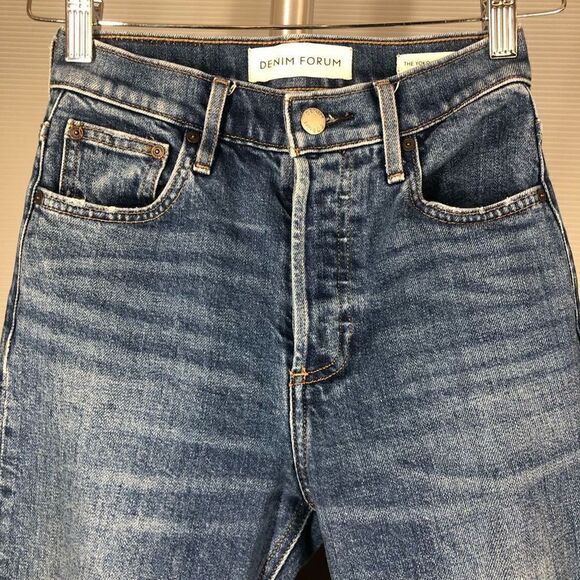 DENIM FORUM The Yoko High Rise‎ Slim Jeans Sz 23 - Picture 6 of 8